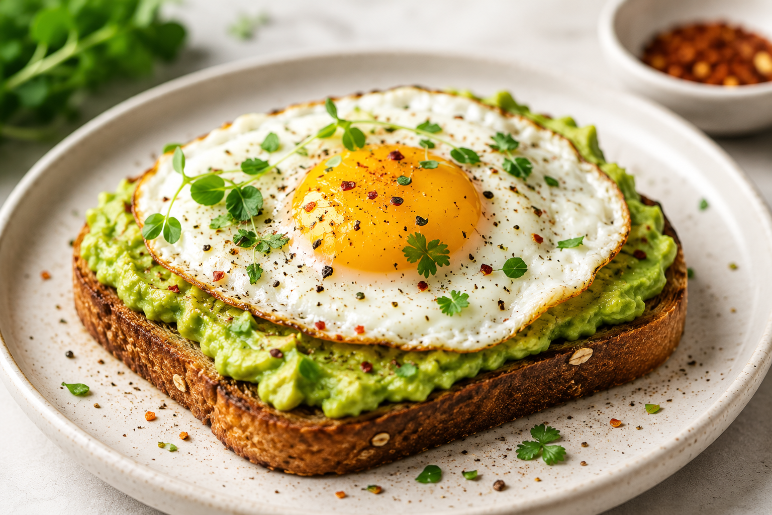 Avocado Toast with Fried eggs