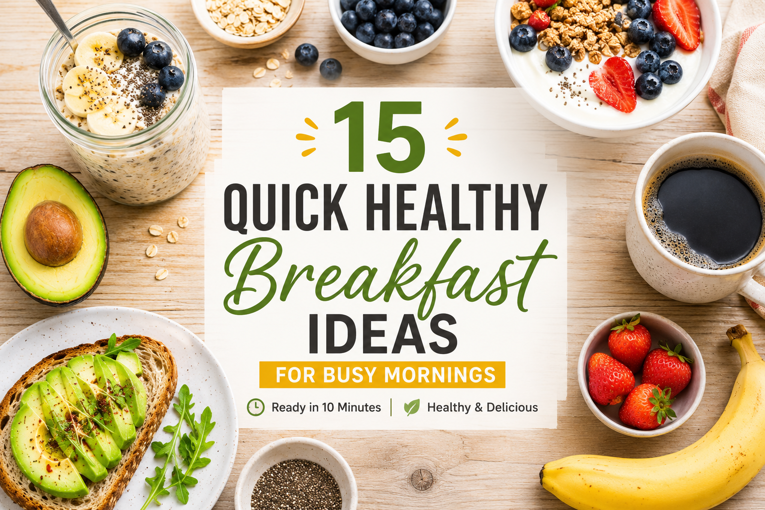15 Quick Healthy Breakfast Ideas for Busy Mornings