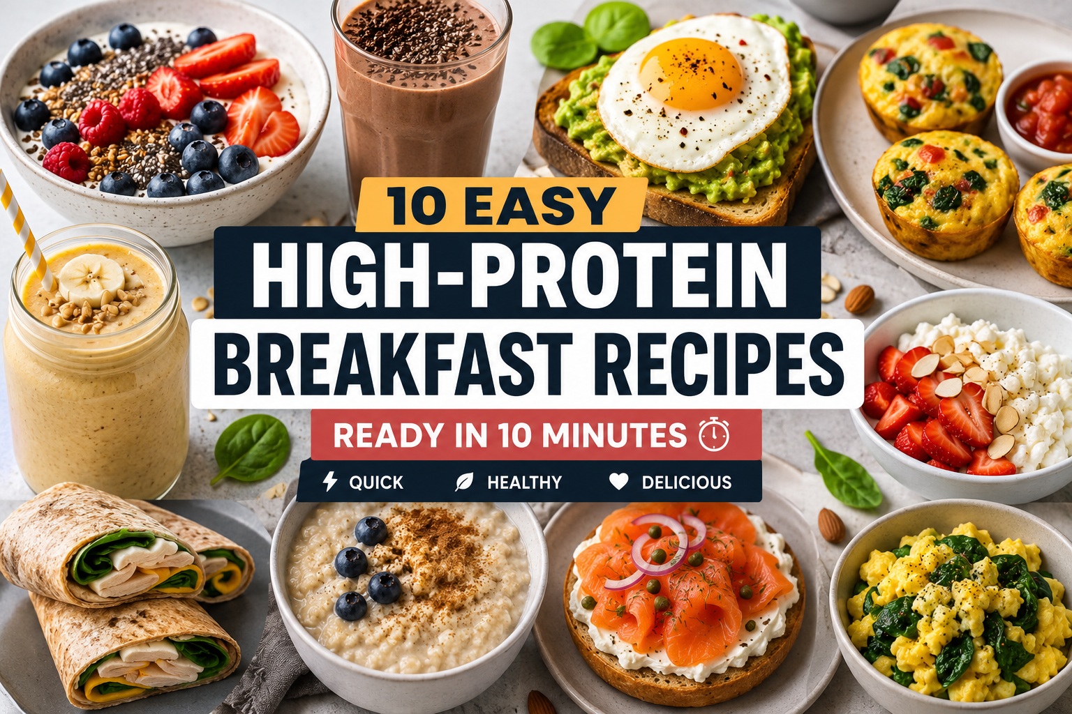 10 Easy High-Protein Breakfast Recipes Ready in 10 Minutes