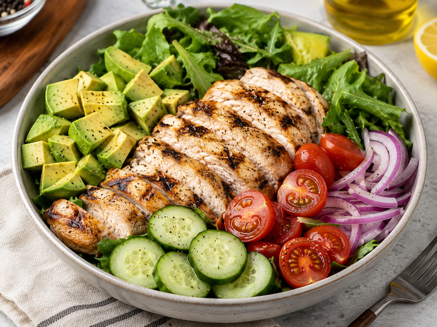 Grilled Chicken Avocado Salad