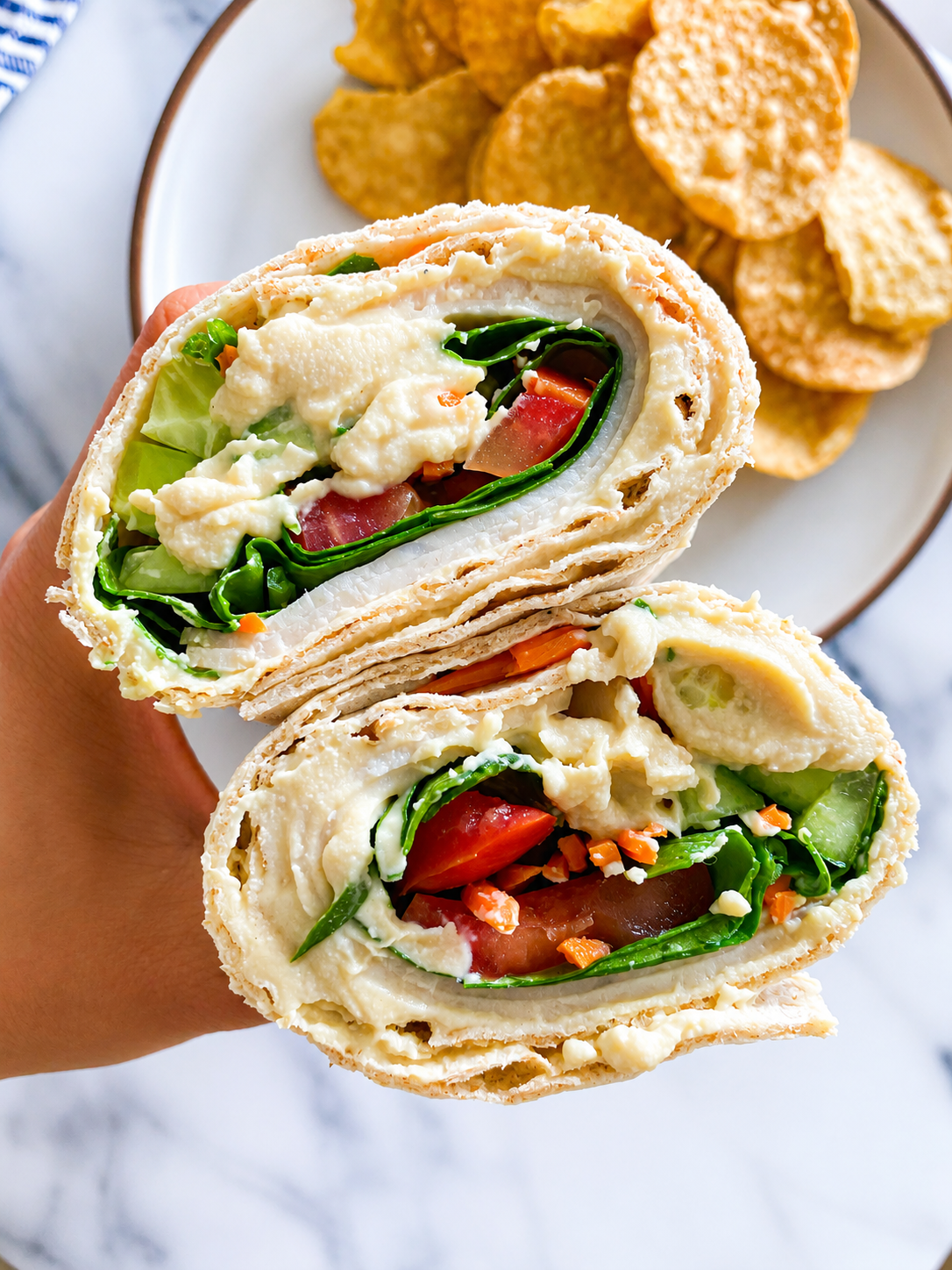 Turkey & Hummus Whole Wheat Wrap