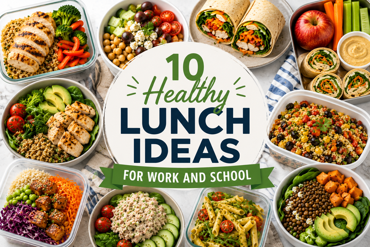 10 healthy lunch ideas for work and school | Easy and healthy