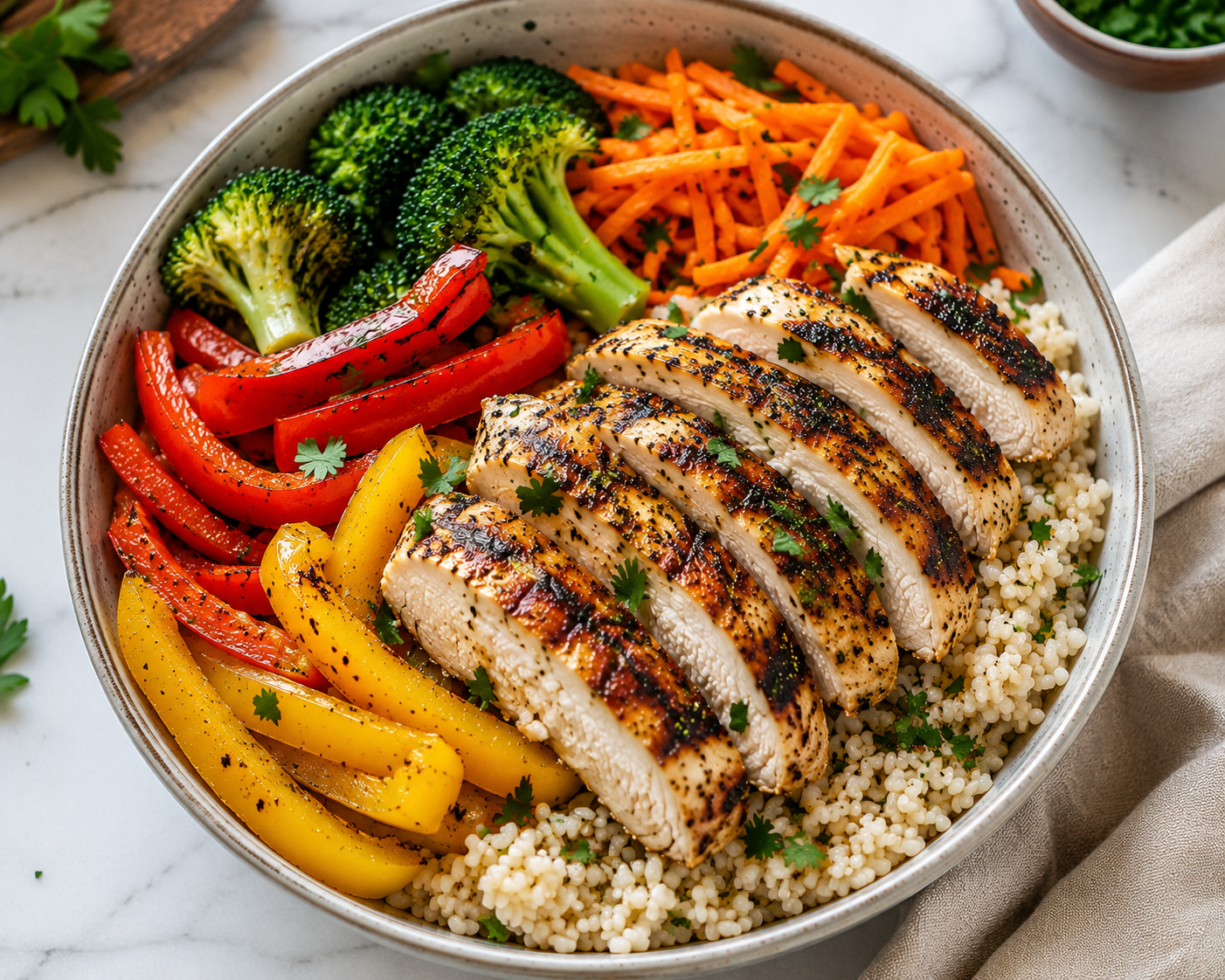 Grilled Chicken and Rice Bowls