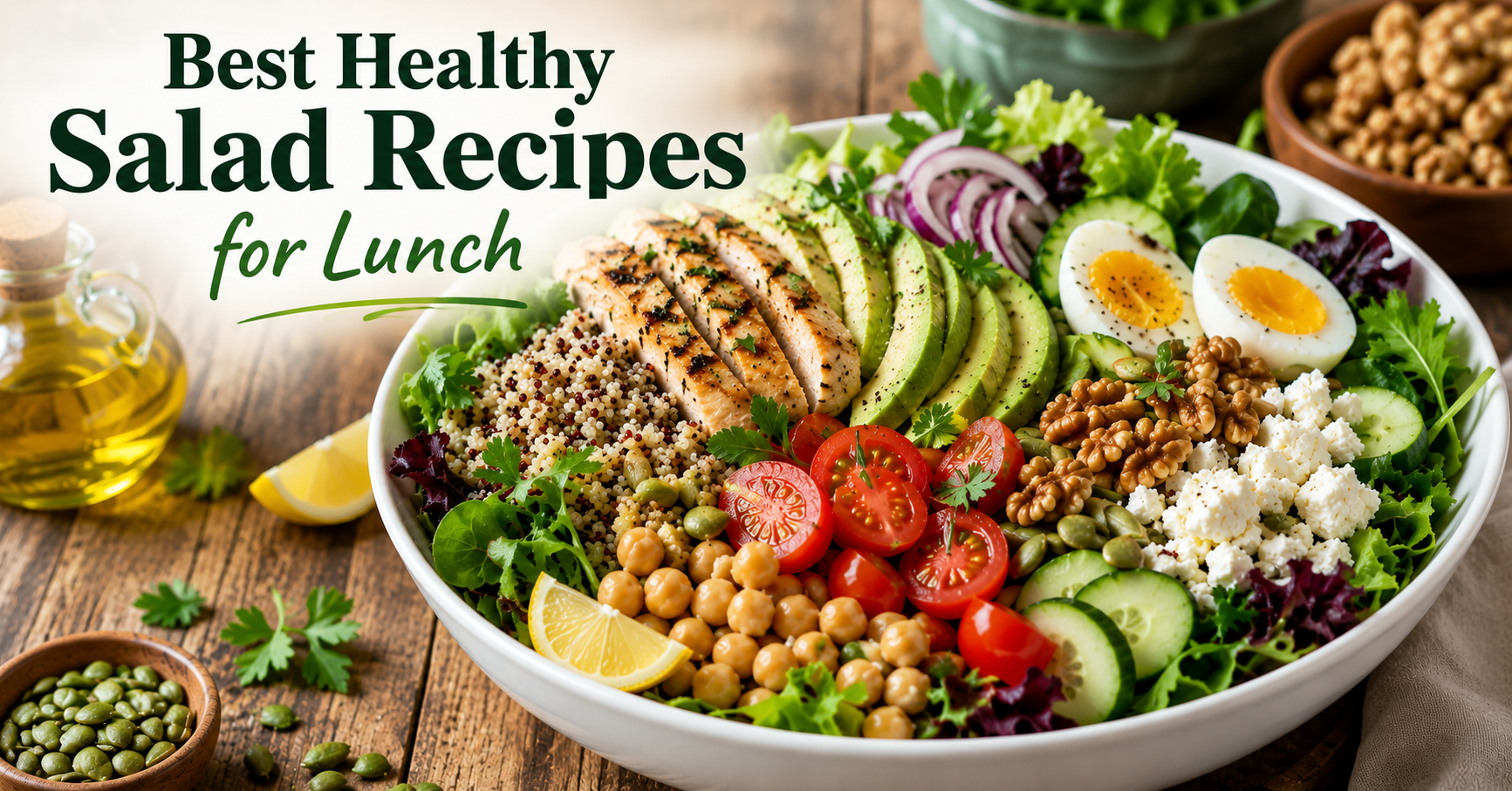 10 Best Healthy Salad Recipes for Lunch | Easy & Nutritious