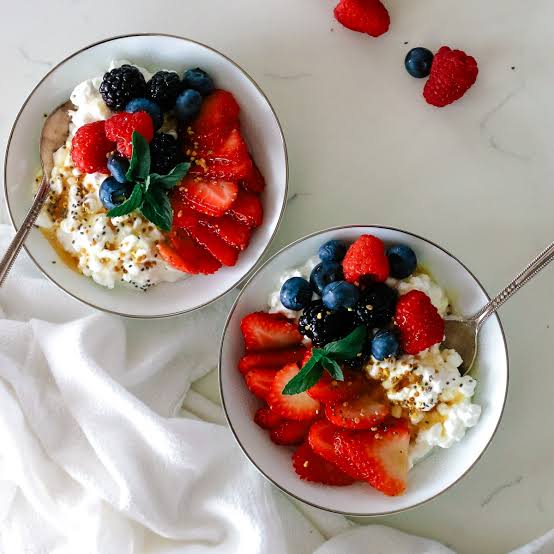 Cottage Cheese Fruit Bowl