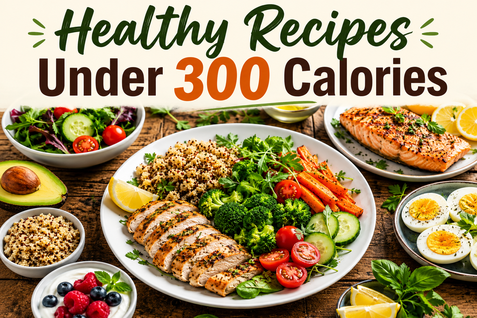 10 Healthy Recipes Under 300 Calories | Easy & Filling Meals