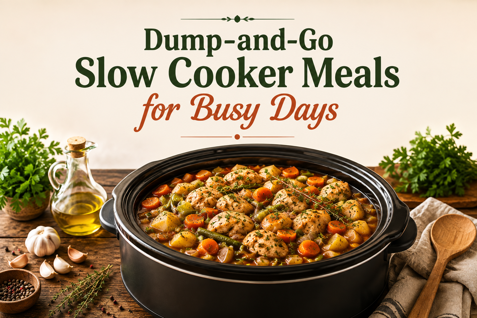 Dump-and-Go Slow Cooker Meals for Busy Days | 10 Easy Recipes