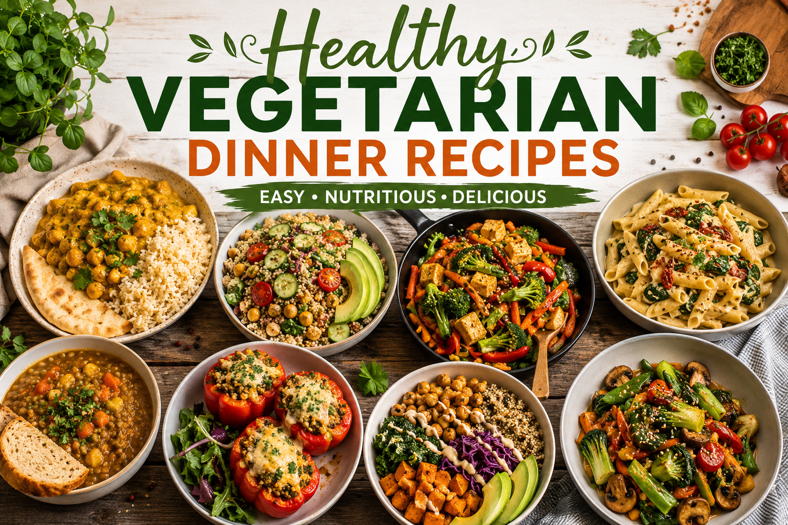 Healthy Vegetarian Dinner Recipes: 7 Easy & Delicious Meals