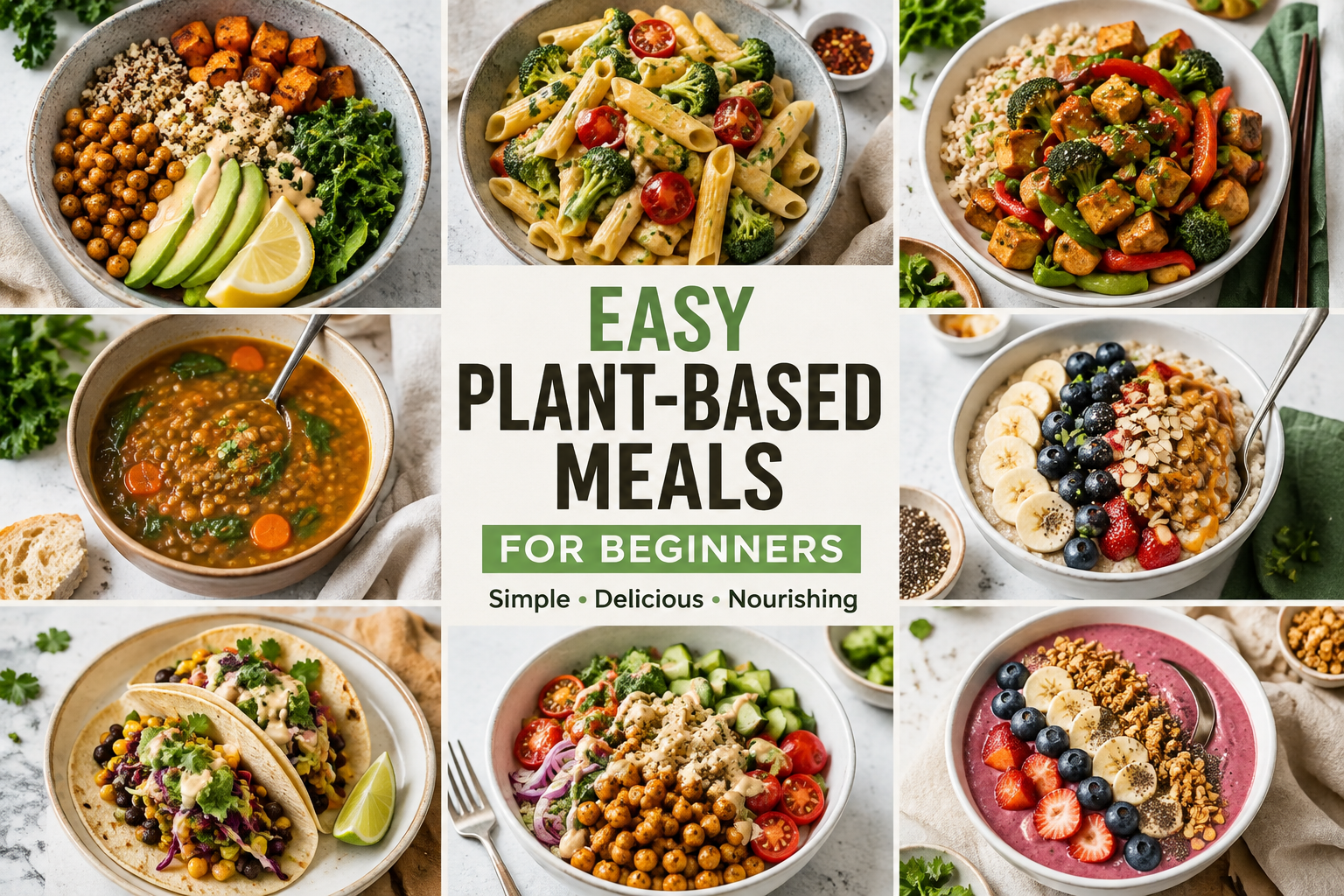 Easy Plant-Based Meals for Beginners: 10 Simple Recipes