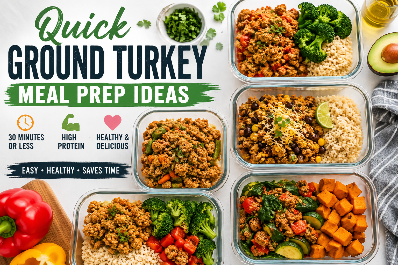 Quick Ground Turkey Meal Prep Ideas: 10 Easy Recipes
