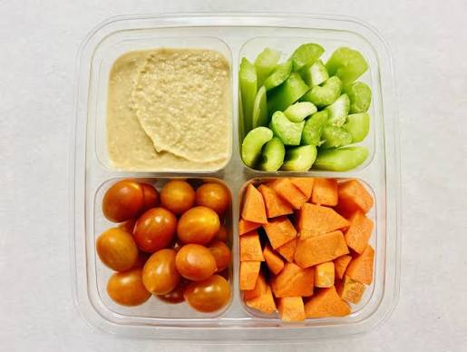 Healthy Veggie Hummus Snack Box (Easy Meal Prep Snack)