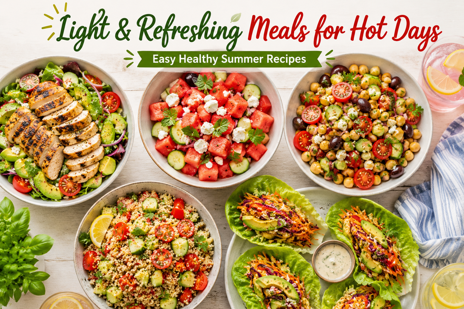 Light & Refreshing Meals for Hot Days: 20 Easy Ideas