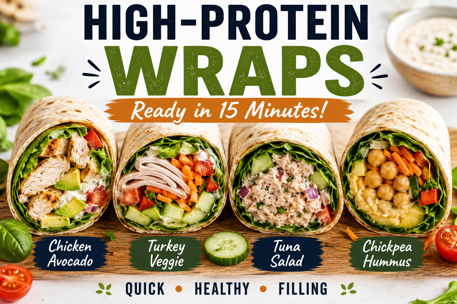 10 High-Protein Wraps Ready in 15 Minutes | Easy Recipes