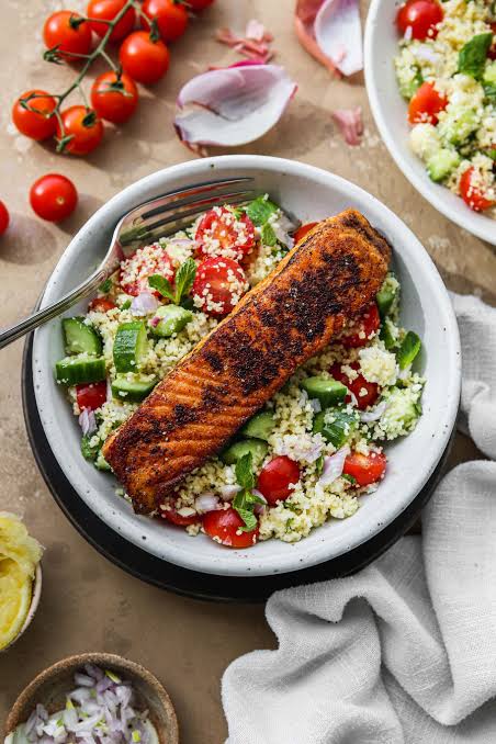 Easy Salmon Couscous Bowl
