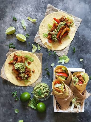 Healthy Chicken Fajita Wrap Recipe