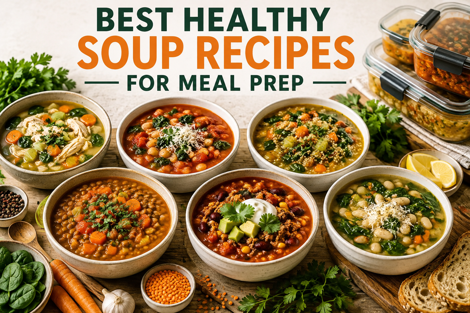 Best Healthy Soup Recipes for Meal Prep | Easy & Nutritious