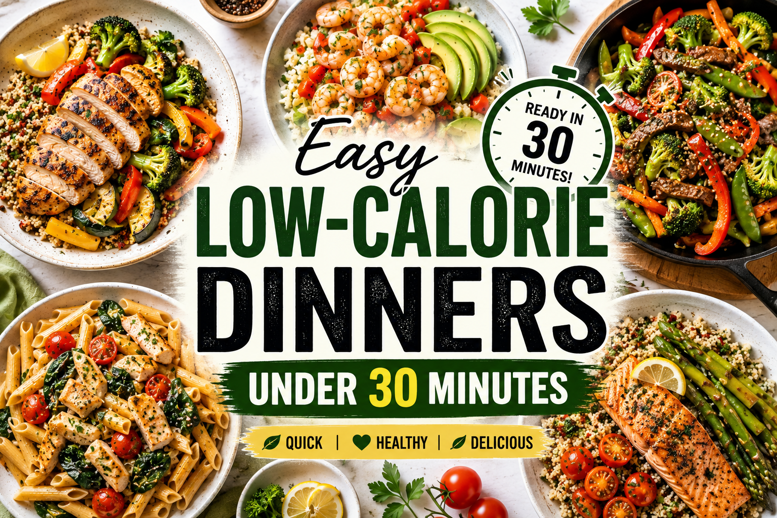 15 Easy Low-Calorie Dinners Under 30 Minutes