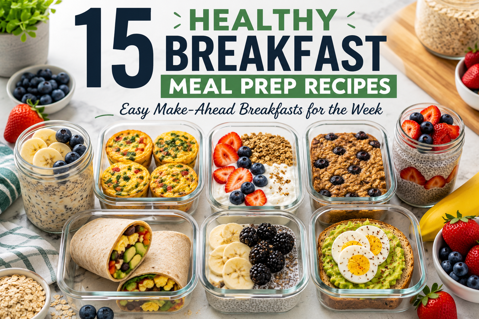 15 Healthy Breakfast Meal Prep Recipes for Busy Mornings