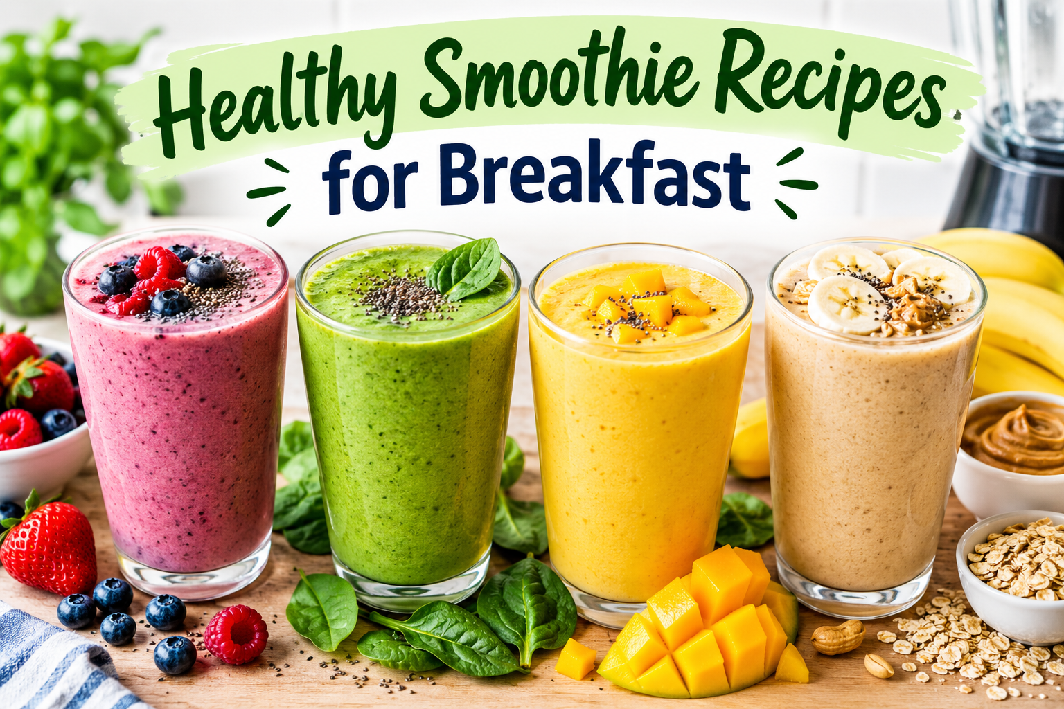 10 Healthy Smoothie Recipes for Breakfast | Quick & Nutritious Ideas