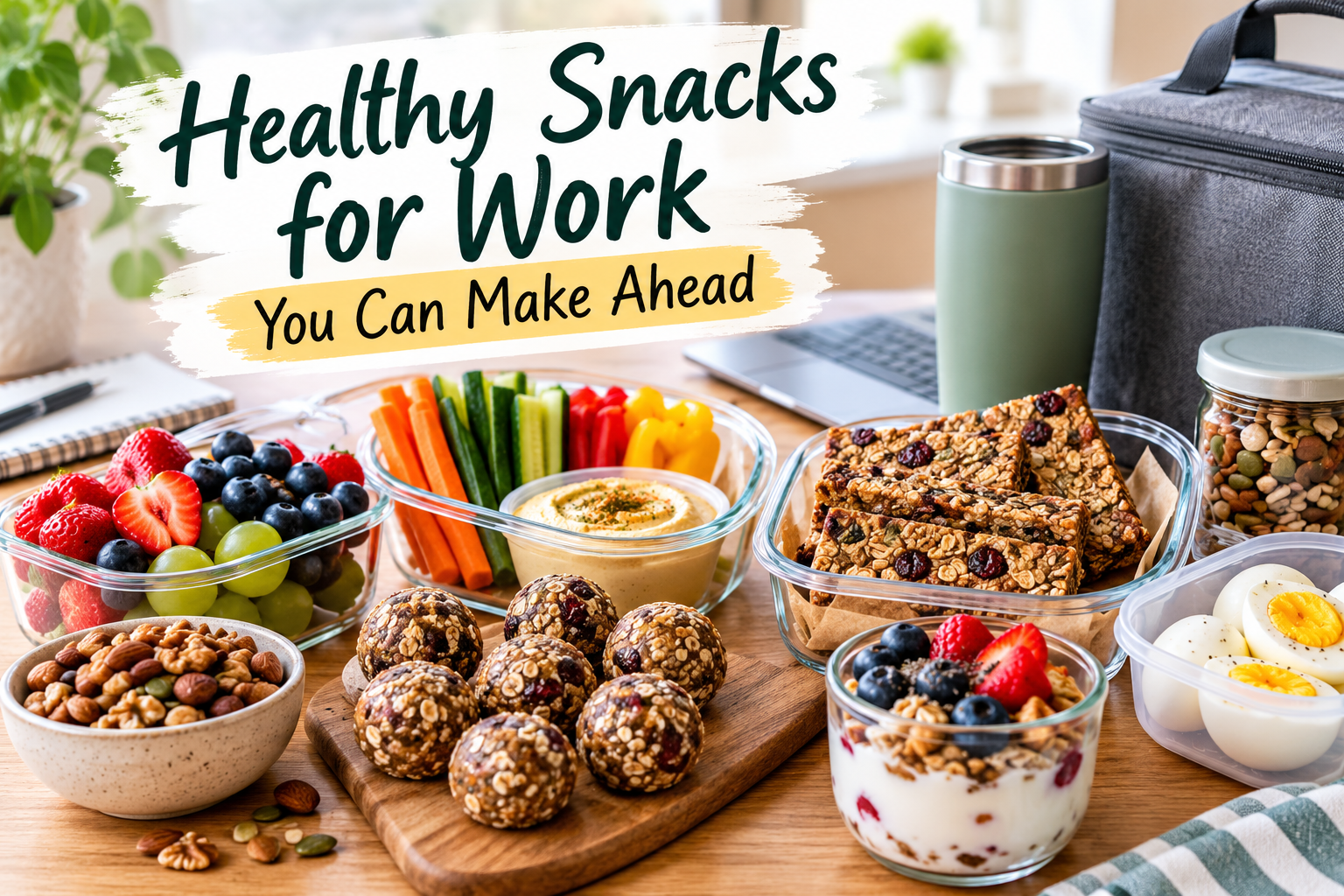 Healthy Snacks for Work You Can Make Ahead | 10 Easy Meal Prep Snack Ideas