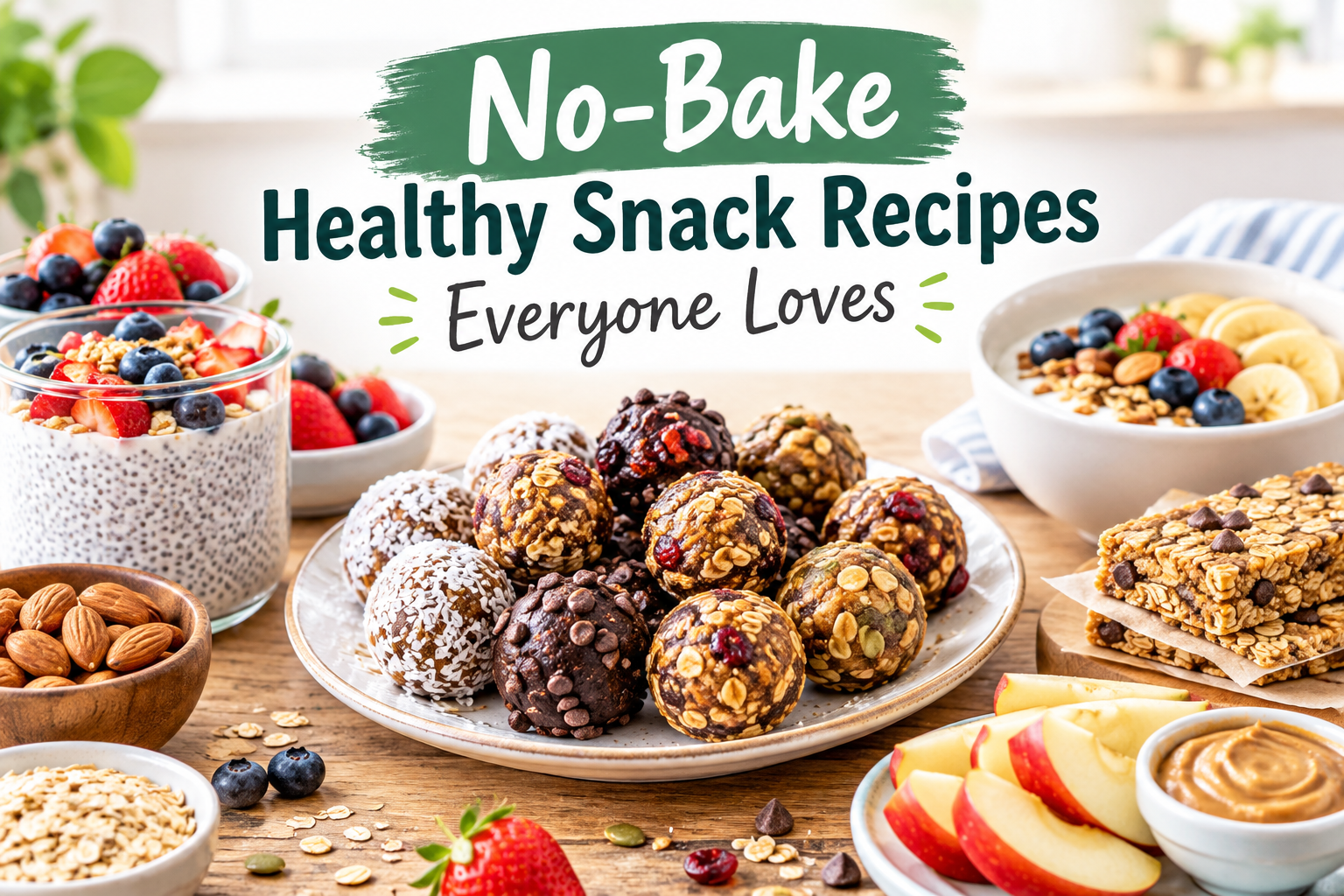 10 No-Bake Healthy Snack Recipes Everyone Loves | Easy & Nutritious Snacks