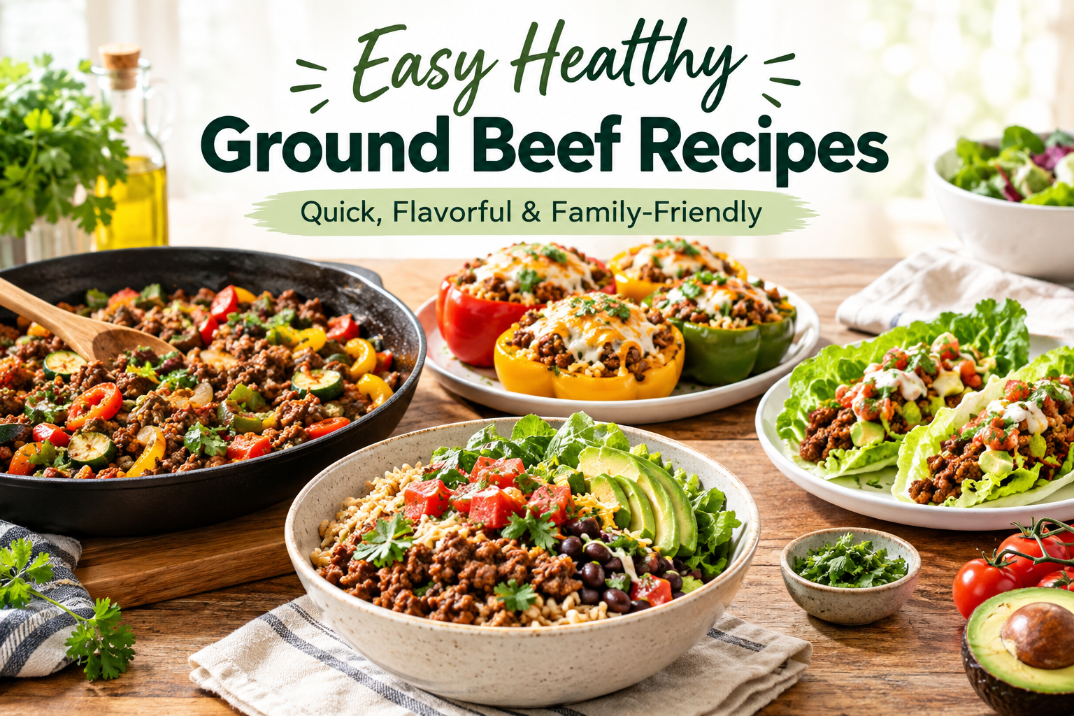 15 Easy Healthy Ground Beef Recipes for Dinner