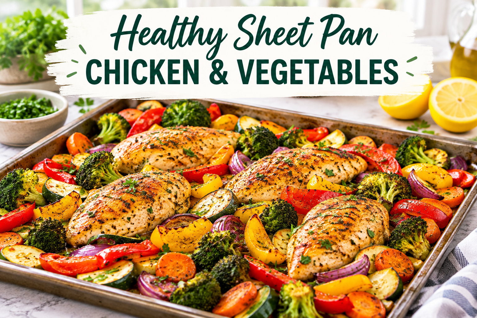 Healthy Sheet Pan Chicken and Vegetables | Easy Dinner