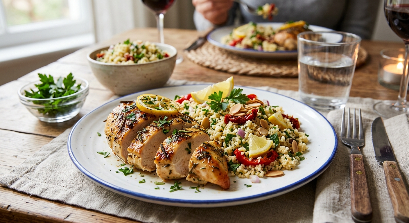 Lemon Herb Chicken with Couscous