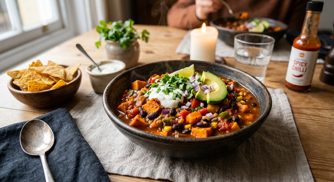 Sweet Potato and Black Bean Chilli