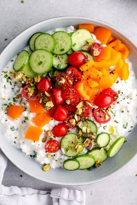 Cottage Cheese Veggie Bowl